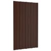 vidaXL Jumta panelis 12 gab. Brūna 80 x 45 cm Cinkots tērauds