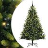 vidaXL Mākslīgais Saliekamais Ziemassvētku Koks 300 LED Zaļa 240 cm