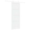 vidaXL Slīdo&scaron;ās durvis 78 x 211 cm Inženierijas koks Balts
