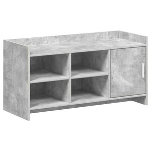 vidaXL Apavu skapis Betona pelēks 100 x 39,5 x 51 cm Inženierijas koks