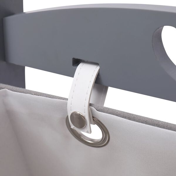 vidaXL plaukts ar 4 kastēm, tum&scaron;i pelēks, 35x35x125 cm, koks