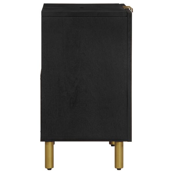 vidaXL izlietnes skapītis, melns, 62x33x58 cm, inženierijas koks