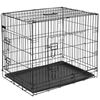 @Pet suņu transportē&scaron;anas krātiņ&scaron;, metāls, 63x44x50,5 cm, melns