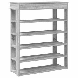 vidaXL apavu plaukts pelēka ozola 80x30x98 cm inženierijas koks