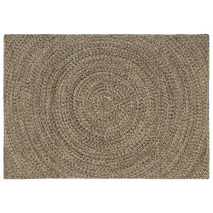 vidaXL Teritorijas paklāji Dabiska un melna 140 x 200 cm Džuta
