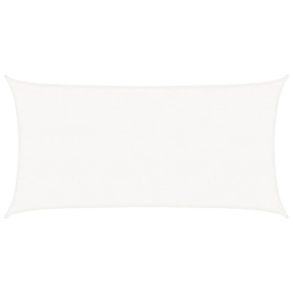 vidaXL taisnstūra saulessargs, 2x4 m, HDPE, balts