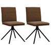 vidaXL ēdamistabas krēsls, brūna mākslīgā zamšāda