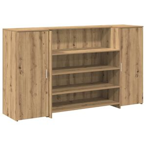 vidaXL reģistratūra, koka krāsa, 180x50x103,5 cm, inženierijas koks