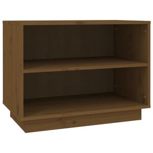 vidaXL apavu plaukts, medus brūns, 60x34x45 cm, priedes masīvkoks