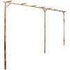 vidaXL pergola, 385x40x205 cm, bambuss