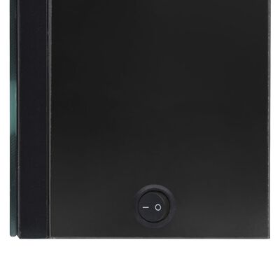 vidaXL vannasistabas skapītis ar spoguli un LED, 89x14x62 cm, melns