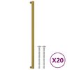 vidaXL skapja rokturi, 20 gab., zelta, 480 mm, nerūsējo&scaron;ais tērauds
