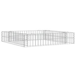vidaXL gabions, augstā puķu kaste, cinkots tērauds, 100x100x20 cm