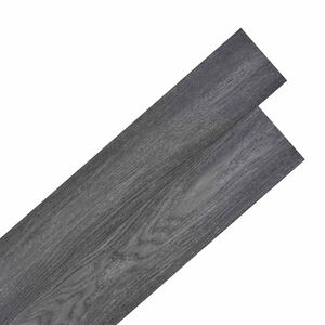 vidaXL Grīdas dēļi Melns un balts 5,02 m&sup2; 36 gab. PVC