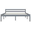 vidaXL gultas rāmis, pelēks, priedes masīvkoks, 120x200 cm