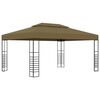vidaXL dārza nojume, 3x4 m, pelēkbrūna, 180 g/m&sup2;