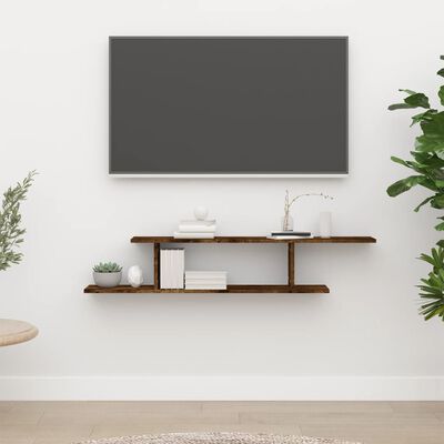 vidaXL sienas TV plaukts, ozola krāsa, 125x18x23 cm, inženierijas koks