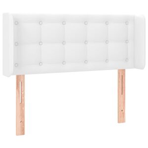 vidaXL galvgalis ar malām, 83x16x78/88 cm, balta mākslīgā āda