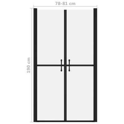 vidaXL dušas durvis, (78-81)x190 cm, ESG, matētas