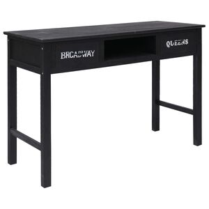 vidaXL konsoles galdiņ&scaron;, 110x45x76 cm, melns, koks