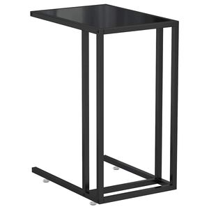vidaXL datorgaldiņ&scaron;, 50x35x65 cm, melns rūdīts stikls