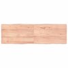 vidaXL galda virsma, gai&scaron;i brūna, 160x50x(2-4)cm, ozola masīvkoks