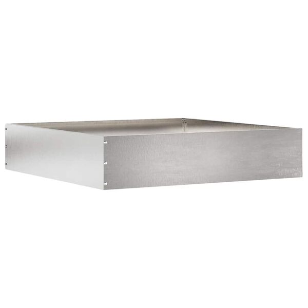 vidaXL Zāliena Apmale Sudraba 60 x 60 x 13 cm Nerūsējo&scaron;s tērauds