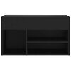 vidaXL apavu plaukts, melns, 80x30x45 cm, inženierijas koks