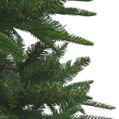 vidaXL izgaismota Ziemassvētku egle, zaļa, 210 cm, PVC un PE