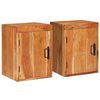 vidaXL Naktsgaldiņ&scaron; 2 pcs Brūna 35 x 33 x 48 cm Cieta koka akācija