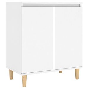 vidaXL kumode ar koka kājām, balta, 60x35x70 cm, inženierijas koks