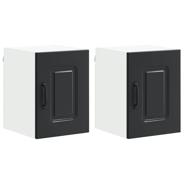 vidaXL Virtuves Skapis Kalmar 2 pcs Melna 30 x 31 x 40 cm