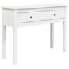 vidaXL konsoles galdiņ&scaron;, balts, 100x35x75 cm, priedes masīvkoks
