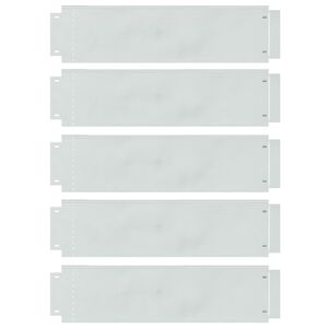vidaXL Zāliena apmales 5 pcs Sudraba 100 x 25 x 0.07 cm