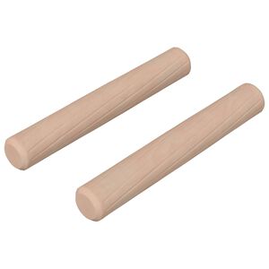 vidaXL Koka dībeļi 2 gab. Dabiska &Oslash; 6 x 40 mm Cietais koks