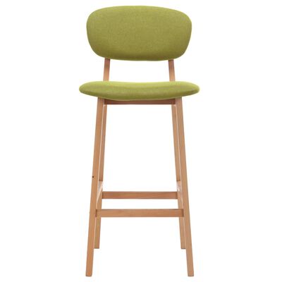 vidaXL bāra krēsli, 2 gab., zaļš audums