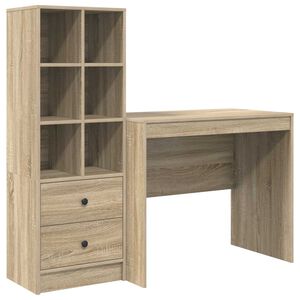 vidaXL Galds Sonoma ozols 135,5 x 50 x 127 cm 2 gab.