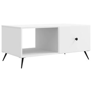 vidaXL Kafijas galdiņ&scaron; Balts 90 x 50 x 40 cm Inženierijas koks
