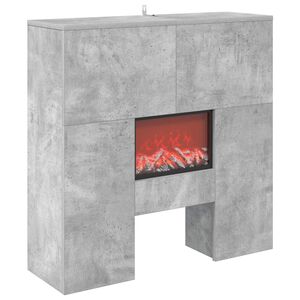 vidaXL Elektriskais kamīns Betona 75 x 24,5 x 75 cm Inženierijas koks