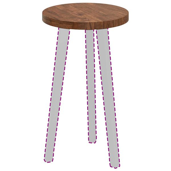 vidaXL Galda virsma Tumši brūna Ø 30 x 2.5 cm Izturīga ozola koks