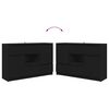vidaXL Puse ar atvilktni Melna 100 x 30 x 65,6 Inženierijas koks