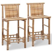 vidaXL bāra krēsli, 2 gab., bambuss
