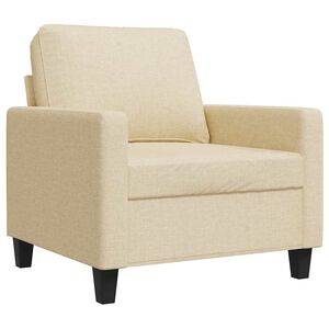 vidaXL atpūtas krēsls, krēmkrāsas, 60 cm, audums