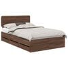 vidaXL Gultas rāmis Brūnais ozols 120 x 190 cm Inženierijas koks