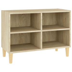 vidaXL TV skapītis ar masīvkoka kājām, ozolkoka krāsa, 69,5x30x50 cm