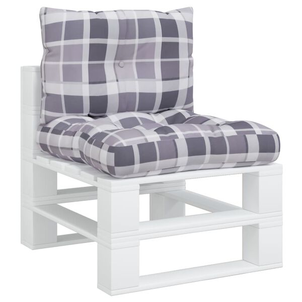 vidaXL pale&scaron;u matrači, 2 gab., pelēks četrstūru raksts