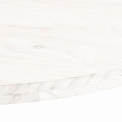 vidaXL galda virsma, balta, 60x30x2,5 cm, priedes masīvkoks, ovāla