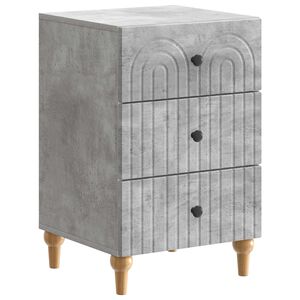 vidaXL Nakts skapītis Betona pelēks 43x 41 x 66,5 cm Inženierijas koks