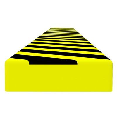 vidaXL stūru aizsargs, dzeltens un melns, 6x2x101,5 cm, PU