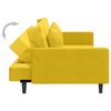 vidaXL 2-vietīga dīvāngulta ar diviem spilveniem, dzeltens samts